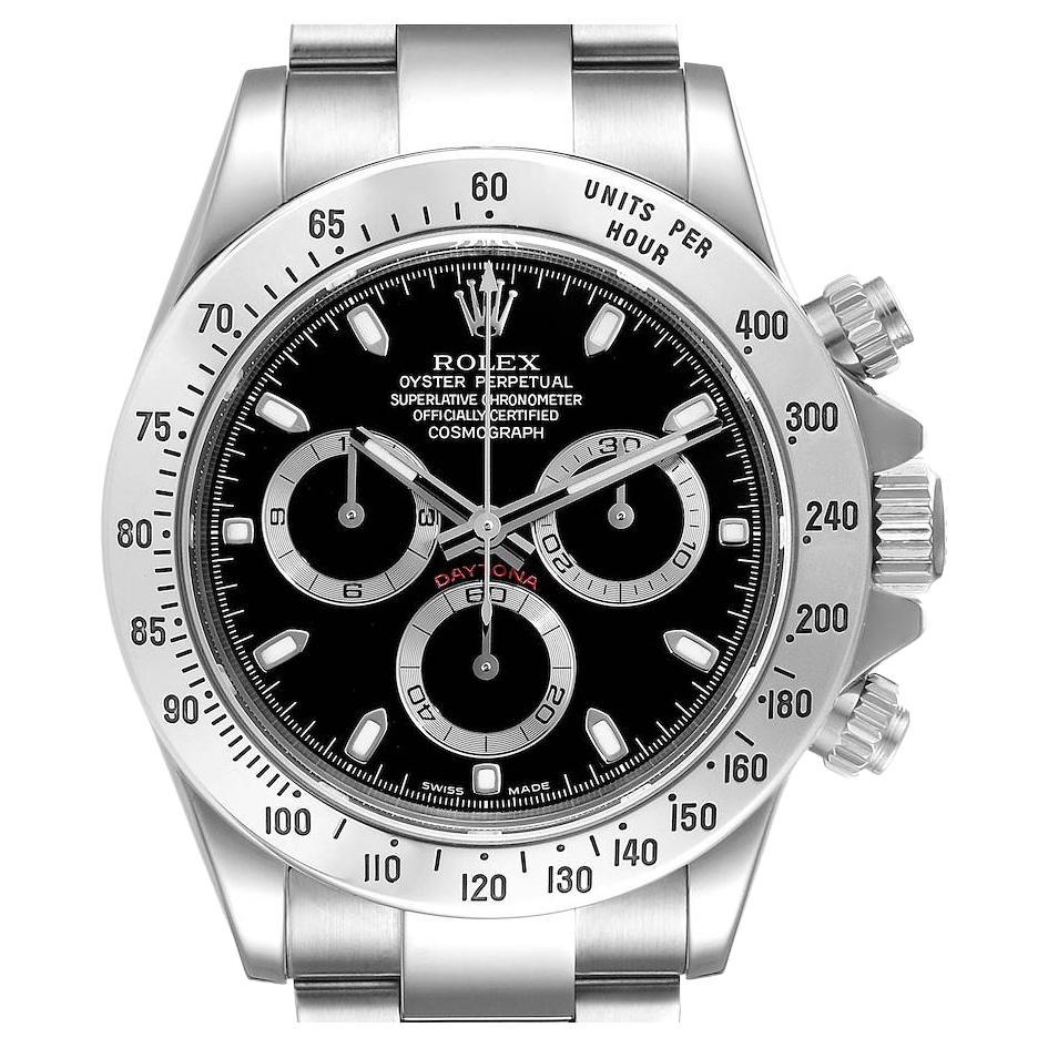 Rolex Daytona Black Dial Chronograph Steel Mens Watch 116520 For Sale
