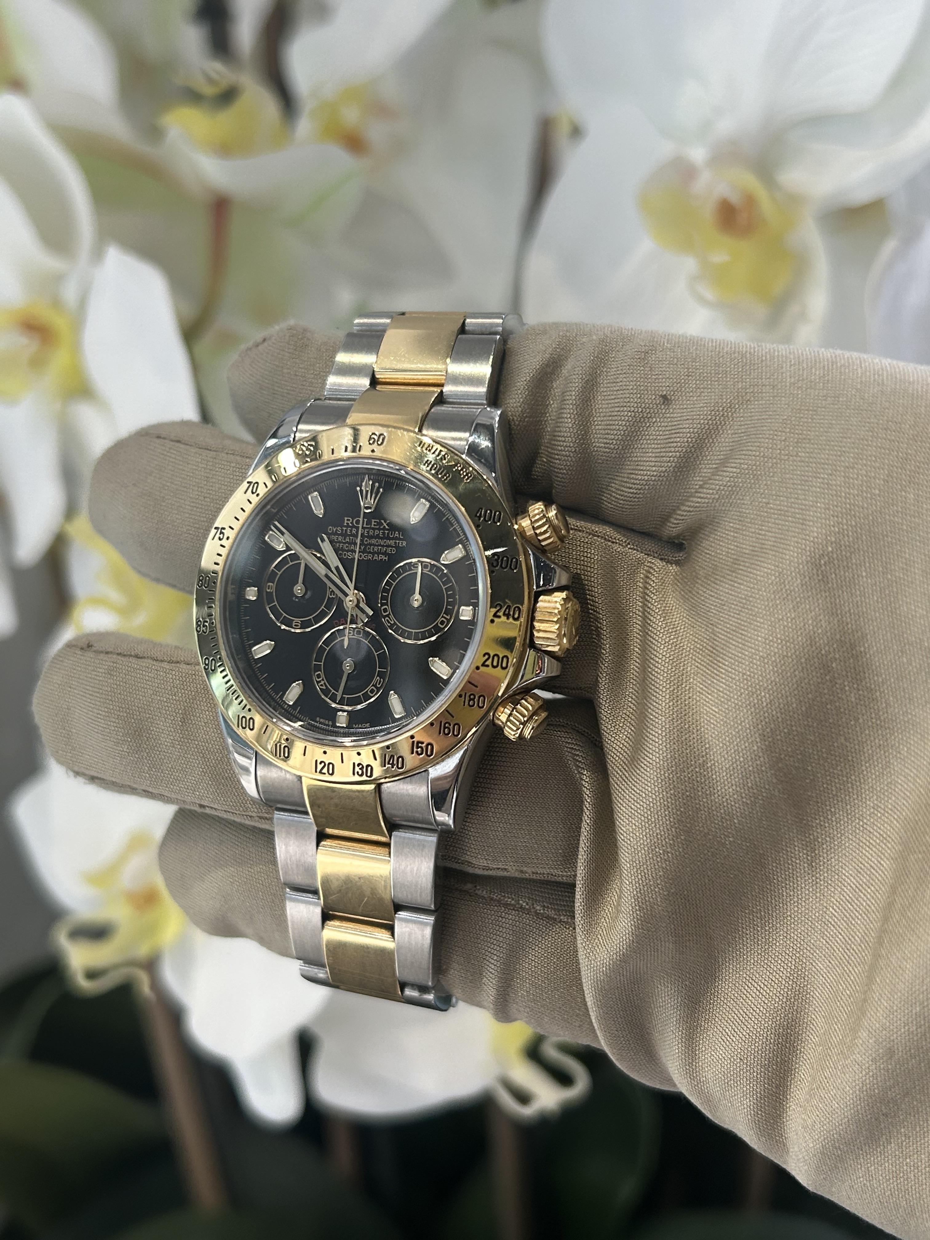 Rolex Daytona Black Dial Two Tone 116523 For Sale 3