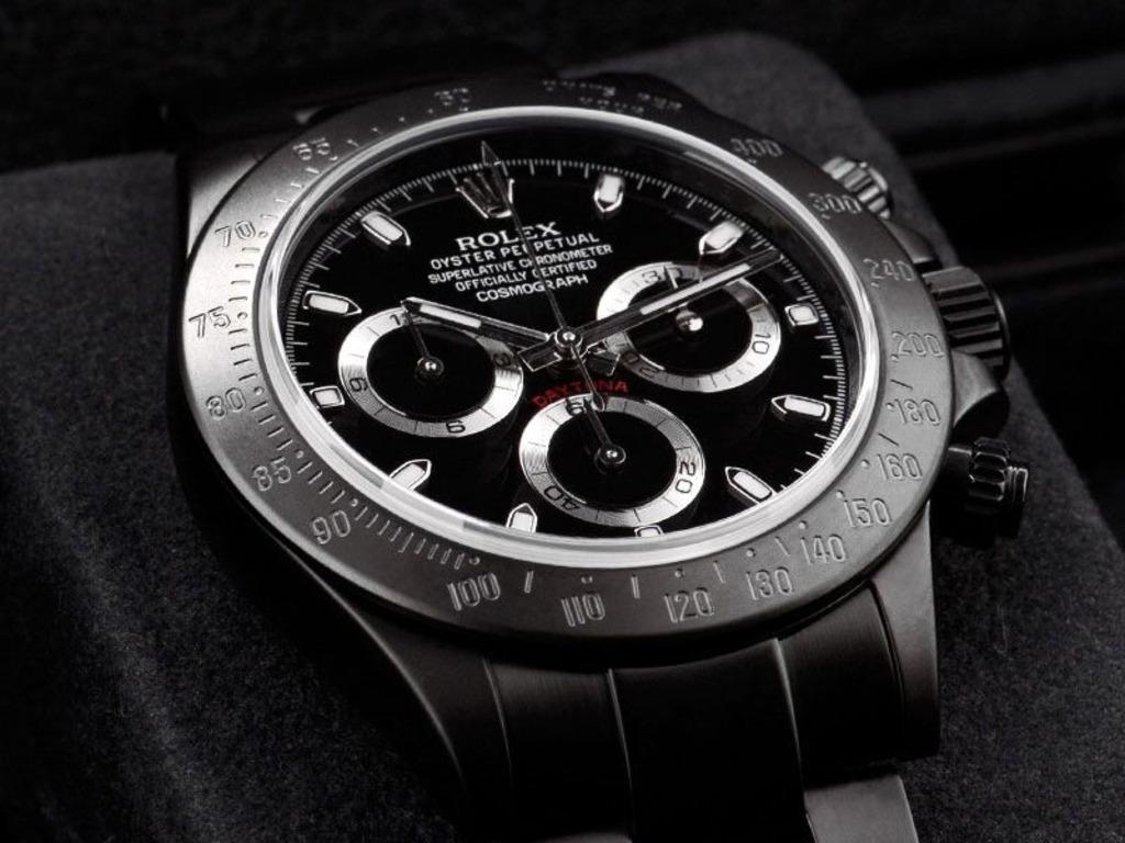 Rolex Daytona Schwarz PVD/DLC beschichtet Edelstahl Uhr 116523