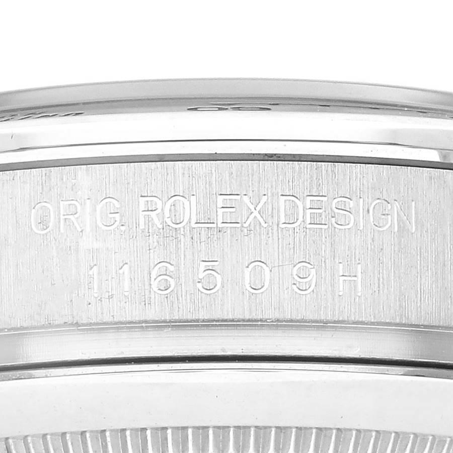 Men's Rolex Daytona Blue Dial White Gold Chronograph Mens Watch 116509 Box Card