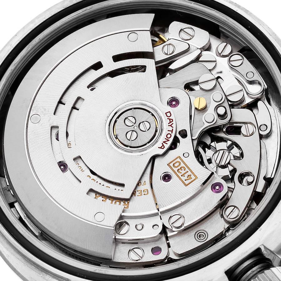 Montre chronographe Rolex Daytona pour homme à cadran bleu et or blanc 116509 avec carte de visite 2