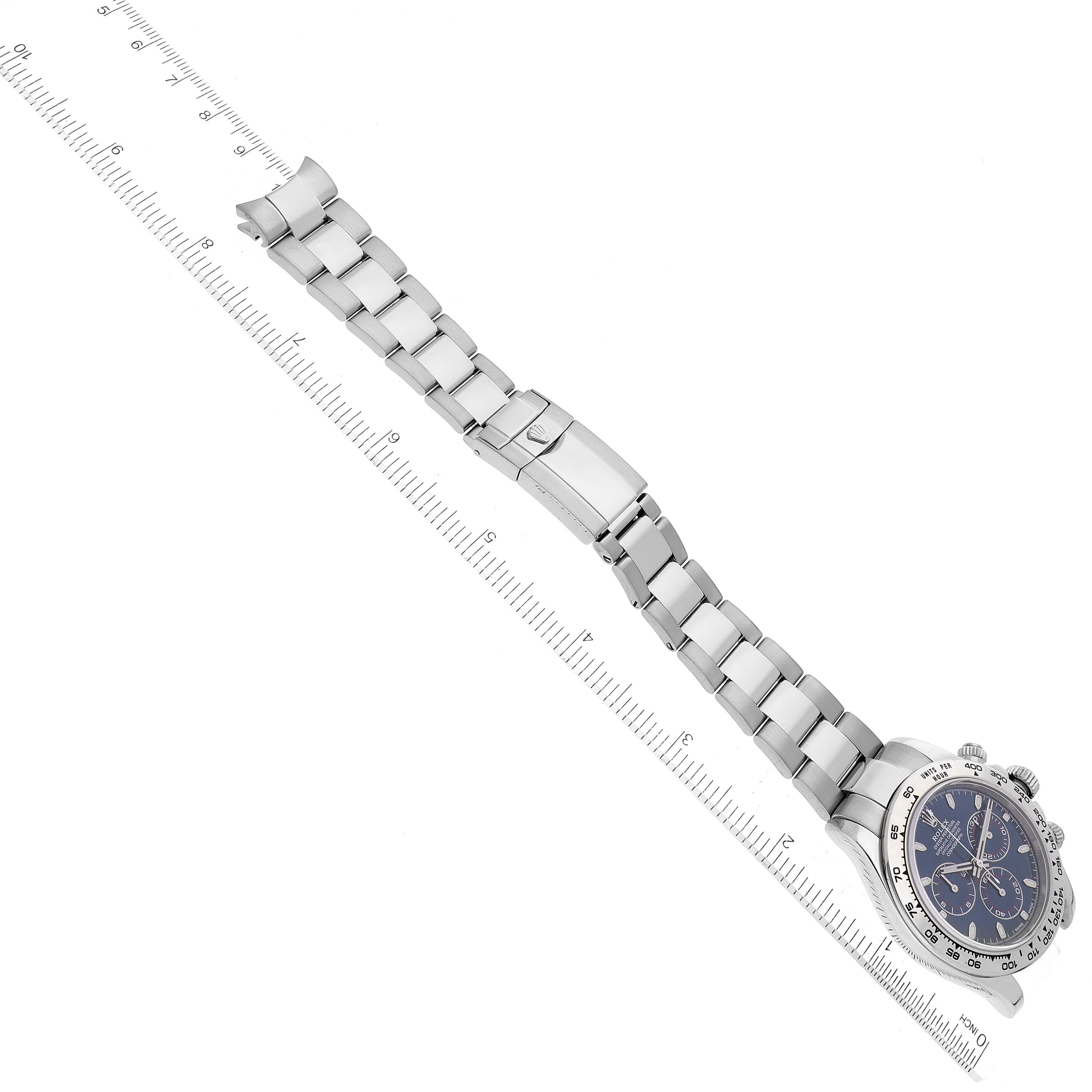 Rolex Daytona Blue Dial White Gold Chronograph Mens Watch 116509 3