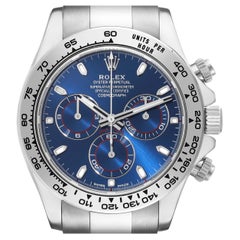 Rolex Daytona Blue Dial White Gold Chronograph Mens Watch 116509