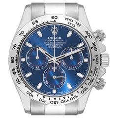 Rolex Daytona Blue Dial White Gold Chronograph Mens Watch 116509 Unworn
