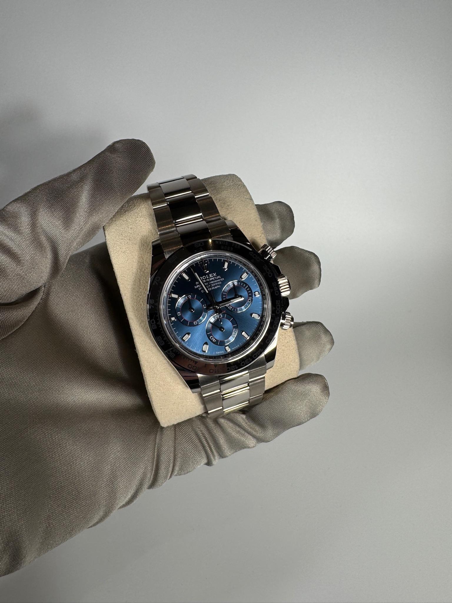 Rolex Daytona Blue Dial White Gold Style: 116509 Men’s Watch. Date: 2021 1