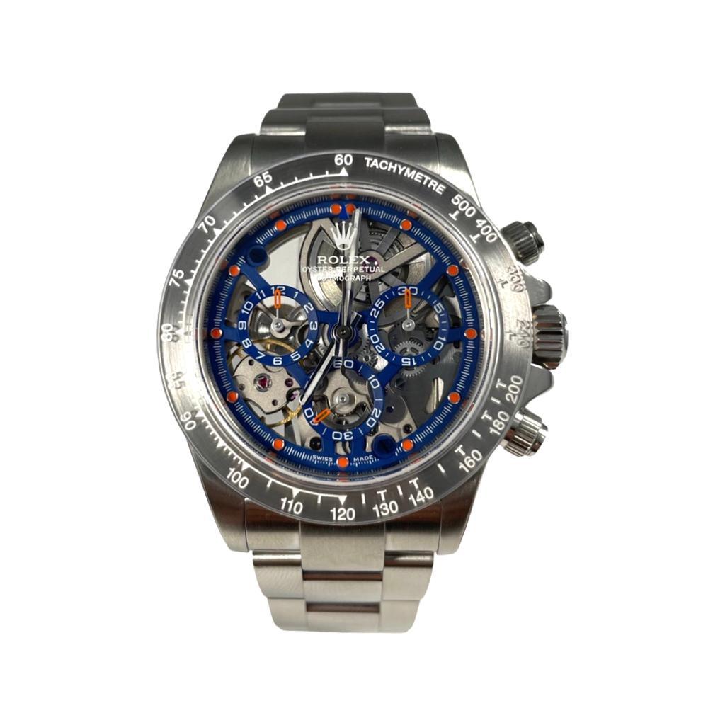 Rolex Rolex Daytona Blaues Skelett 'Artisans De Geneve' 40MM Edelstahl Uhr 2