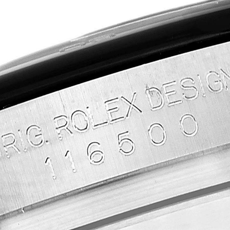 Rolex Daytona Ceramic Bezel Black Dial Steel Mens Watch 116500 Box Card In Excellent Condition In Atlanta, GA