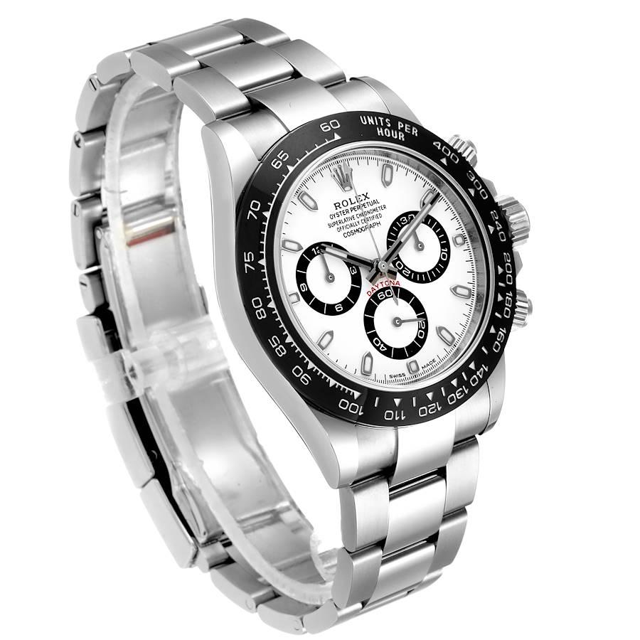 Rolex Daytona Ceramic Bezel White Dial Men's Watch 116500 Box Card In Excellent Condition In Atlanta, GA