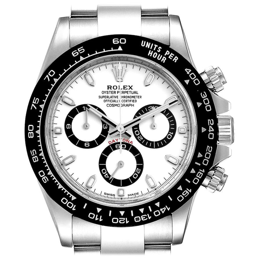 Rolex Daytona Ceramic Bezel White Dial Men’s Watch 116500 Box Card