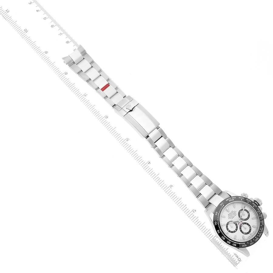 Rolex Daytona Stahl-Herrenuhr 116500 Box Card mit weißem Zifferblatt und Keramik-Lünette im Angebot 7