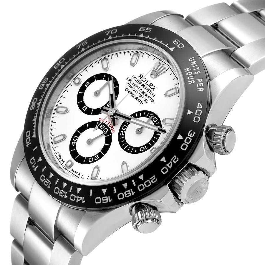 Rolex Daytona Ceramic Bezel White Dial Steel Mens Watch 116500 Box Card For Sale 1