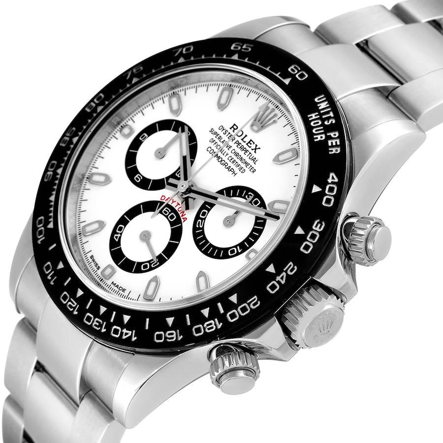 Rolex Daytona Stahl-Herrenuhr 116500 Box Card mit weißem Zifferblatt und Keramik-Lünette im Angebot 2