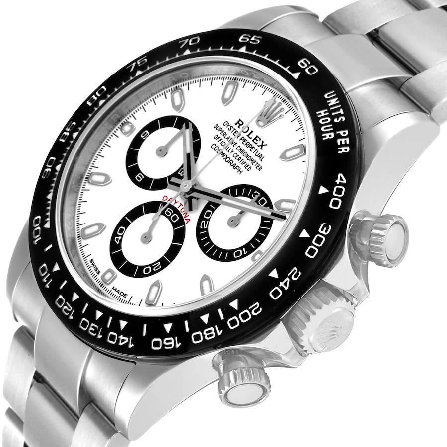 Rolex Daytona Ceramic Bezel White Dial Steel Mens Watch 116500 Box Card 1