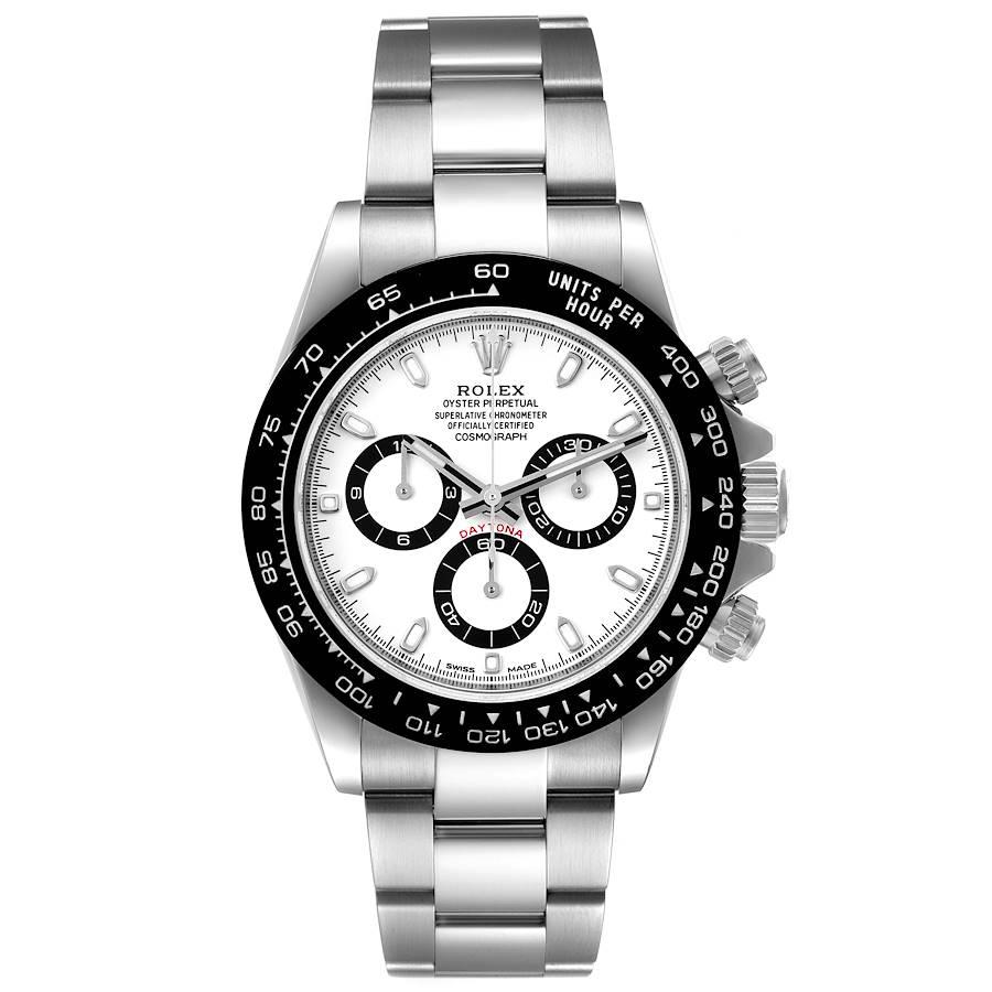 Rolex Daytona Ceramic Bezel White Dial Steel Mens Watch 116500 Unworn For  Sale at 1stDibs