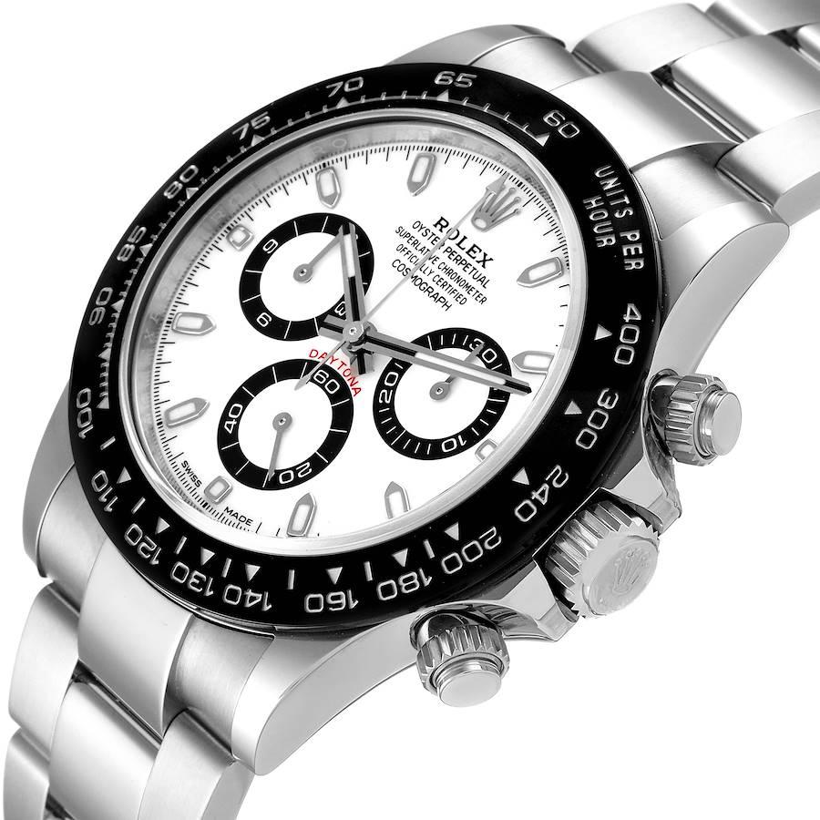 Rolex Daytona Ceramic Bezel White Dial Steel Mens Watch 116500 Unworn For Sale 1