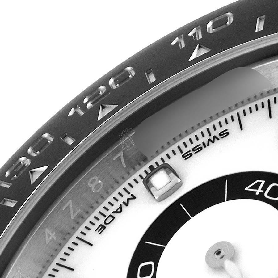 Rolex Daytona Ceramic Bezel White Dial Steel Mens Watch 116500 Unworn For Sale 2