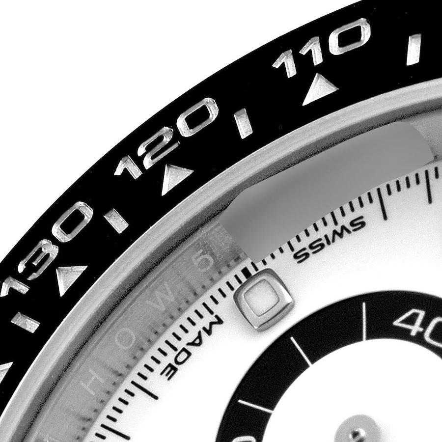 Rolex Daytona Ceramic Bezel White Dial Steel Mens Watch 116500 Unworn For Sale 2