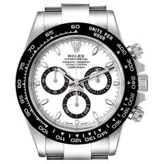 Rolex Daytona Ceramic Bezel White Dial Steel Mens Watch 116500 Unworn