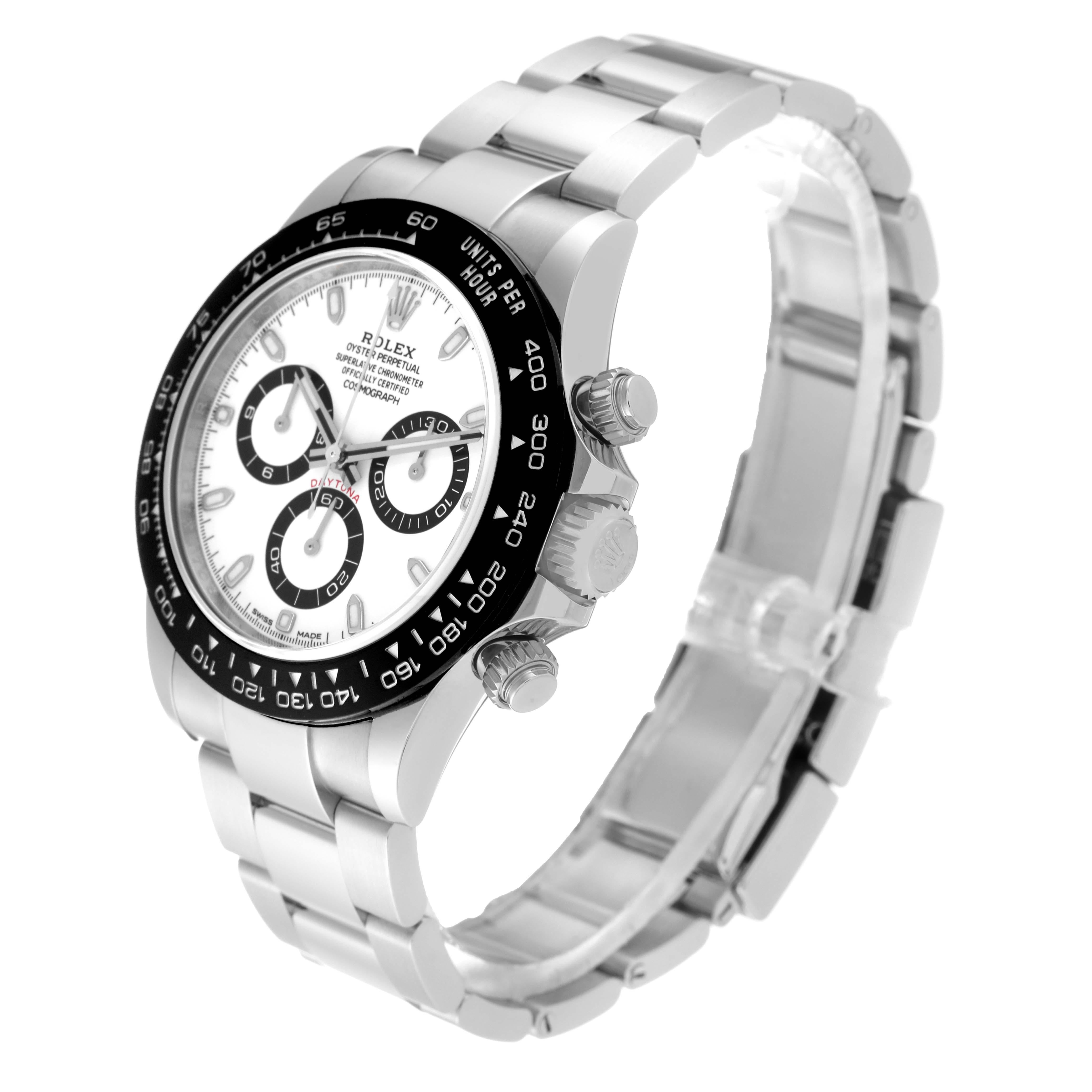 Rolex Daytona Ceramic Bezel White Panda Dial Steel Mens Watch 116500 Box Card 7
