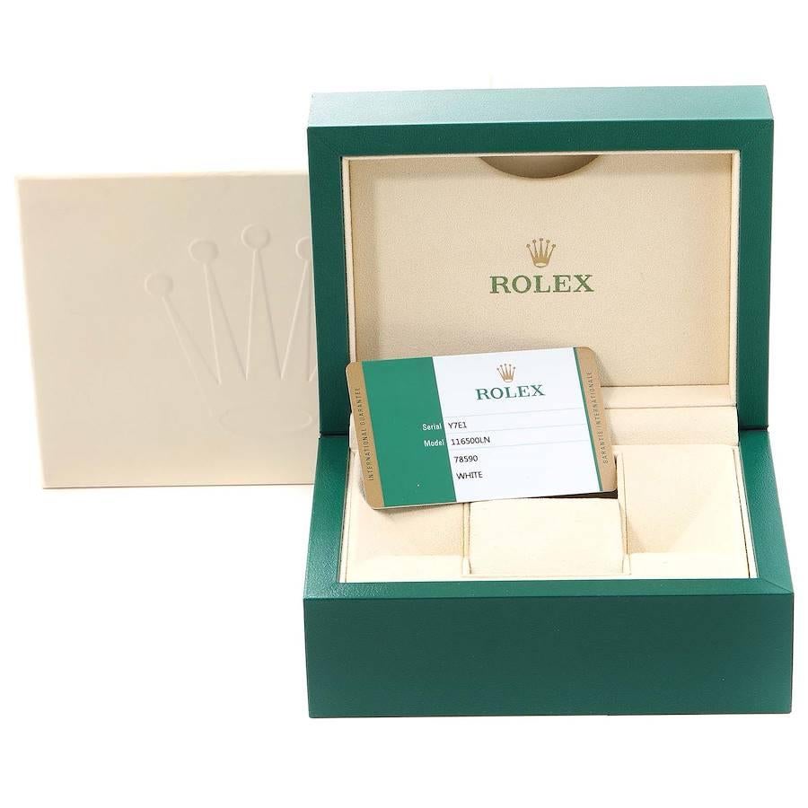 Rolex Daytona Stahl-Herrenuhr 116500 mit Keramik-Lünette und weißem Panda-Zifferblatt im Angebot 6