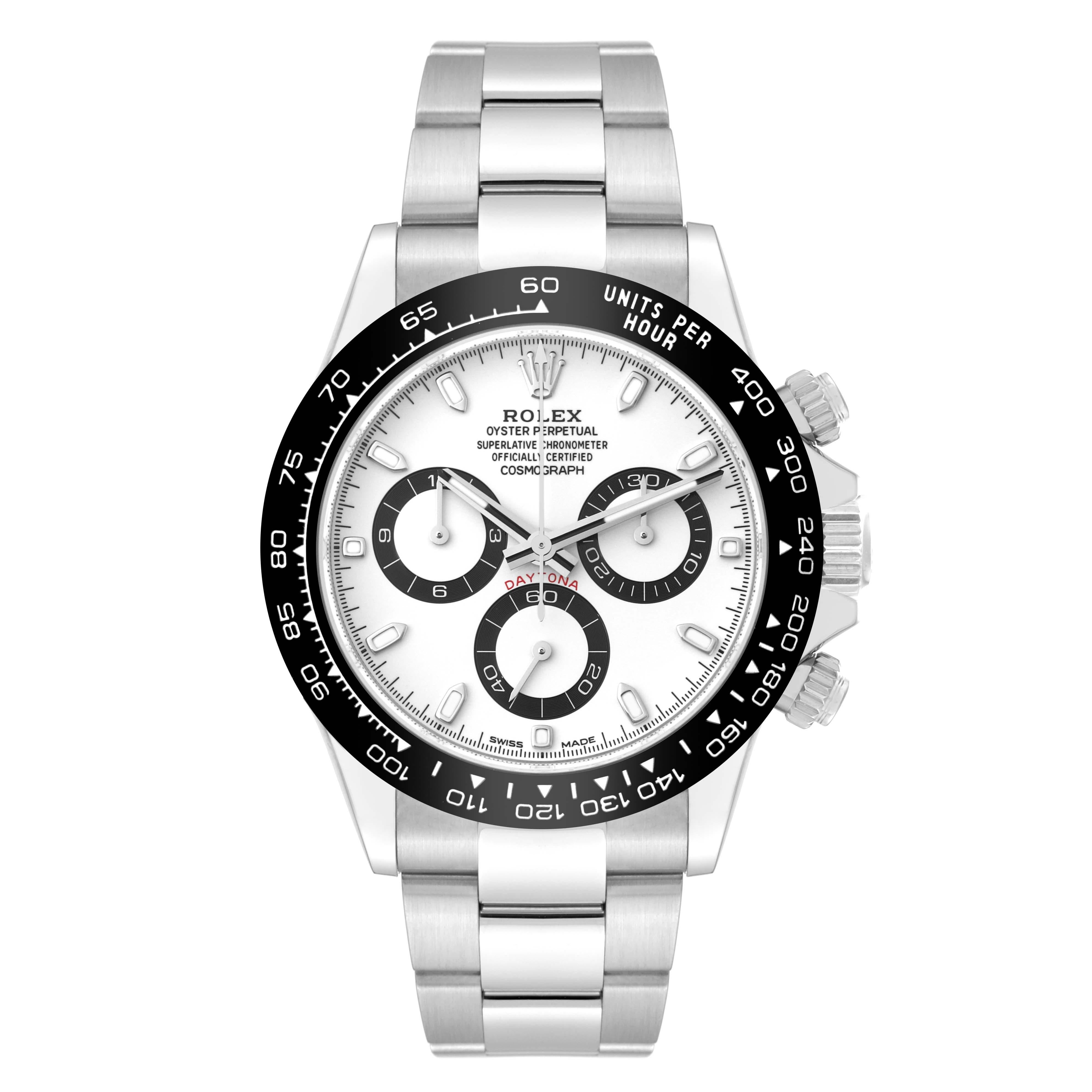 Rolex Daytona Ceramic Bezel White Panda Dial Steel Mens Watch 116500 Box Card 2