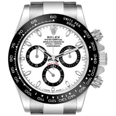 Rolex Daytona Ceramic Bezel White Panda Dial Steel Mens Watch 116500 Box Card