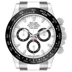 Rolex Daytona Ceramic Bezel White Panda Dial Steel Mens Watch 116500 Box Card