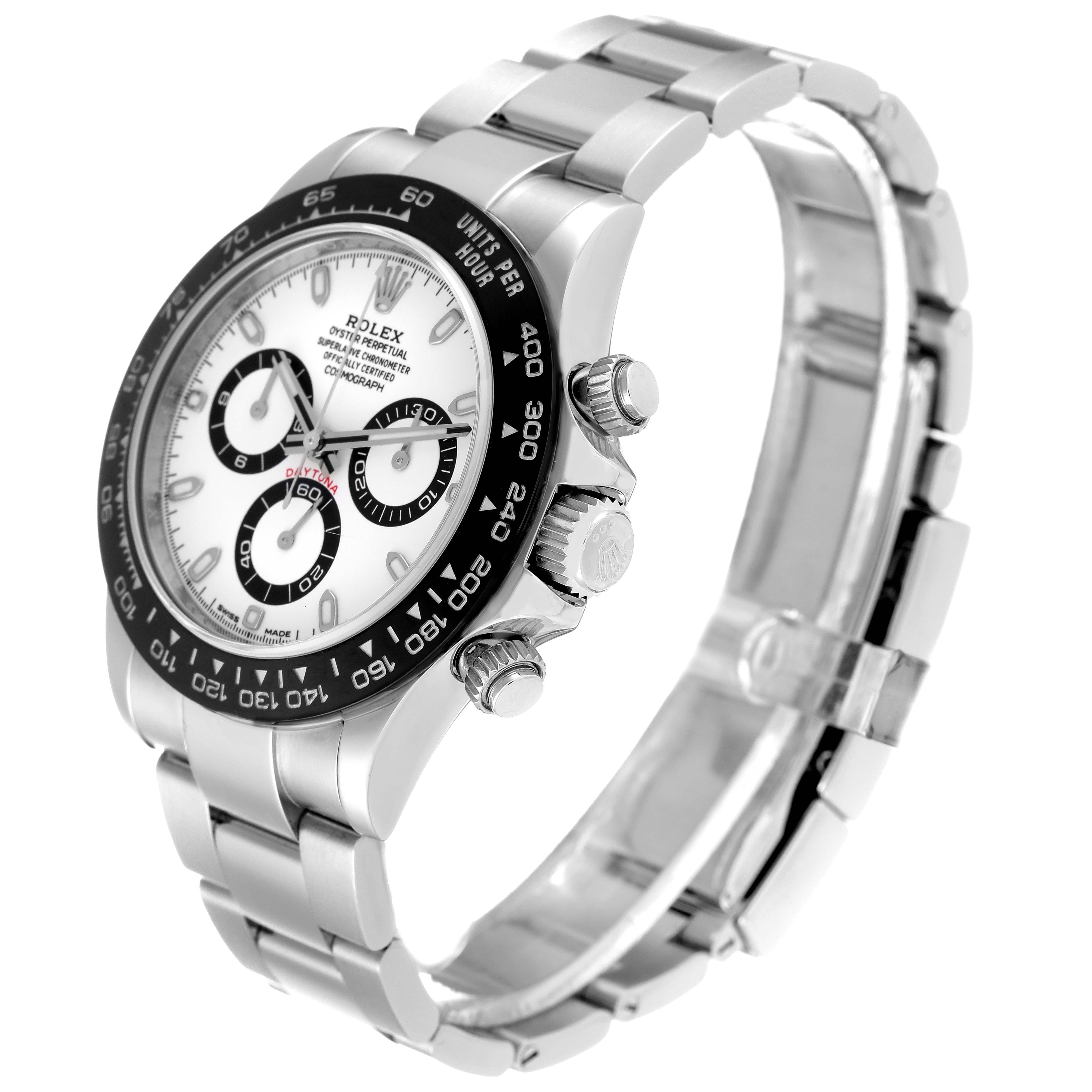 Men's Rolex Daytona Ceramic Bezel White Panda Dial Steel Mens Watch 116500