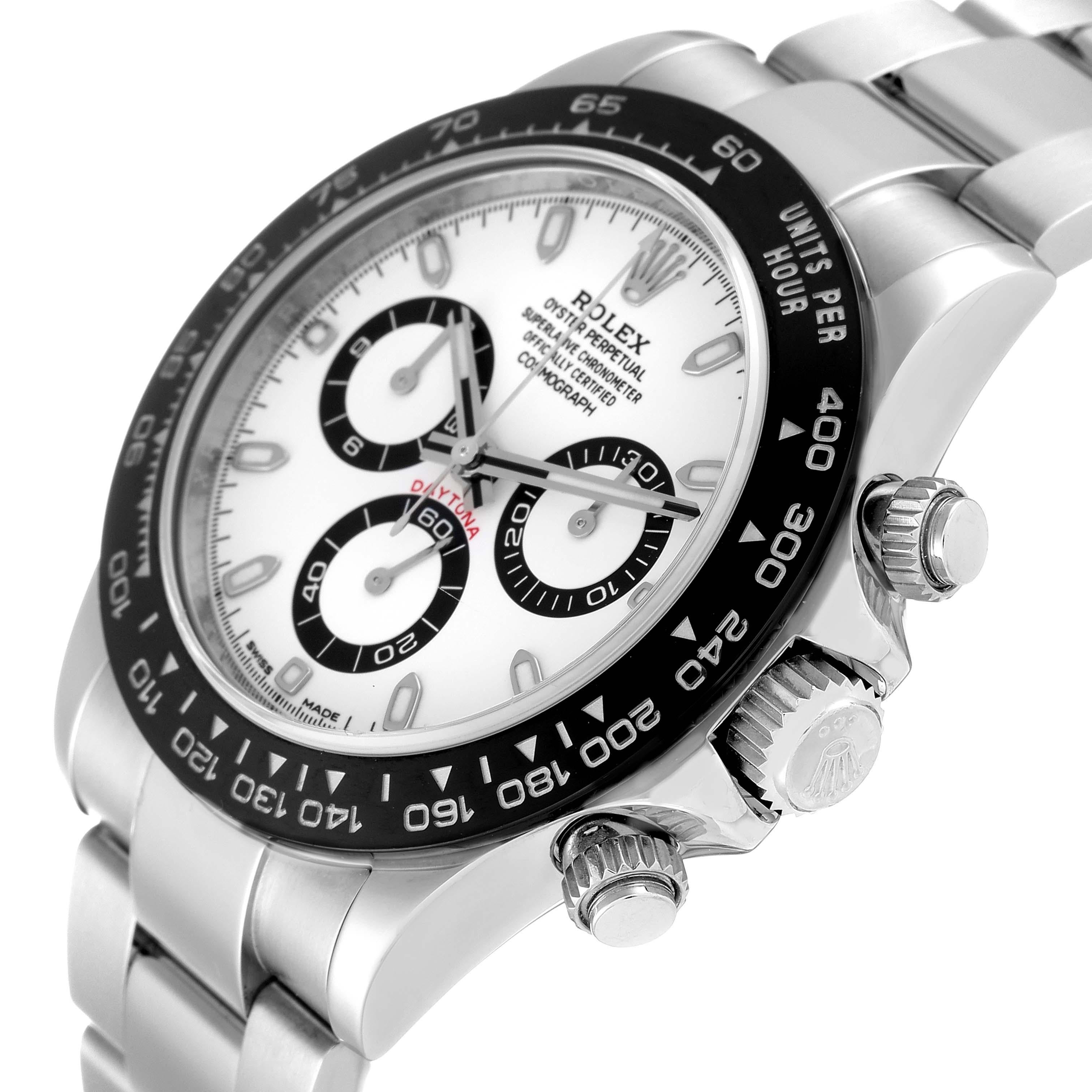 Rolex Daytona Ceramic Bezel White Panda Dial Steel Mens Watch 116500 1
