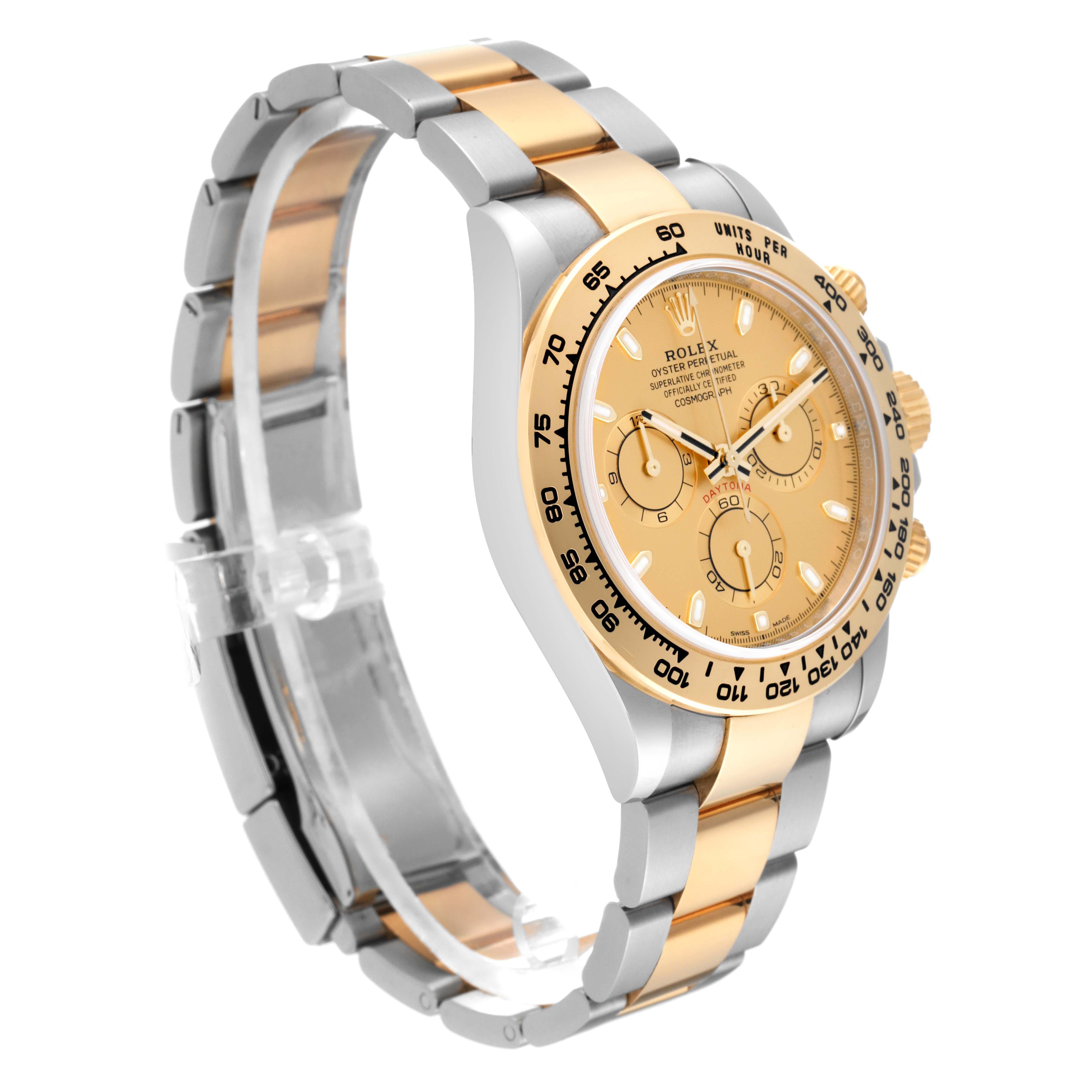 Rolex Daytona Champagne Dial Steel Yellow Gold Mens Watch 116503 Box Card For Sale 7
