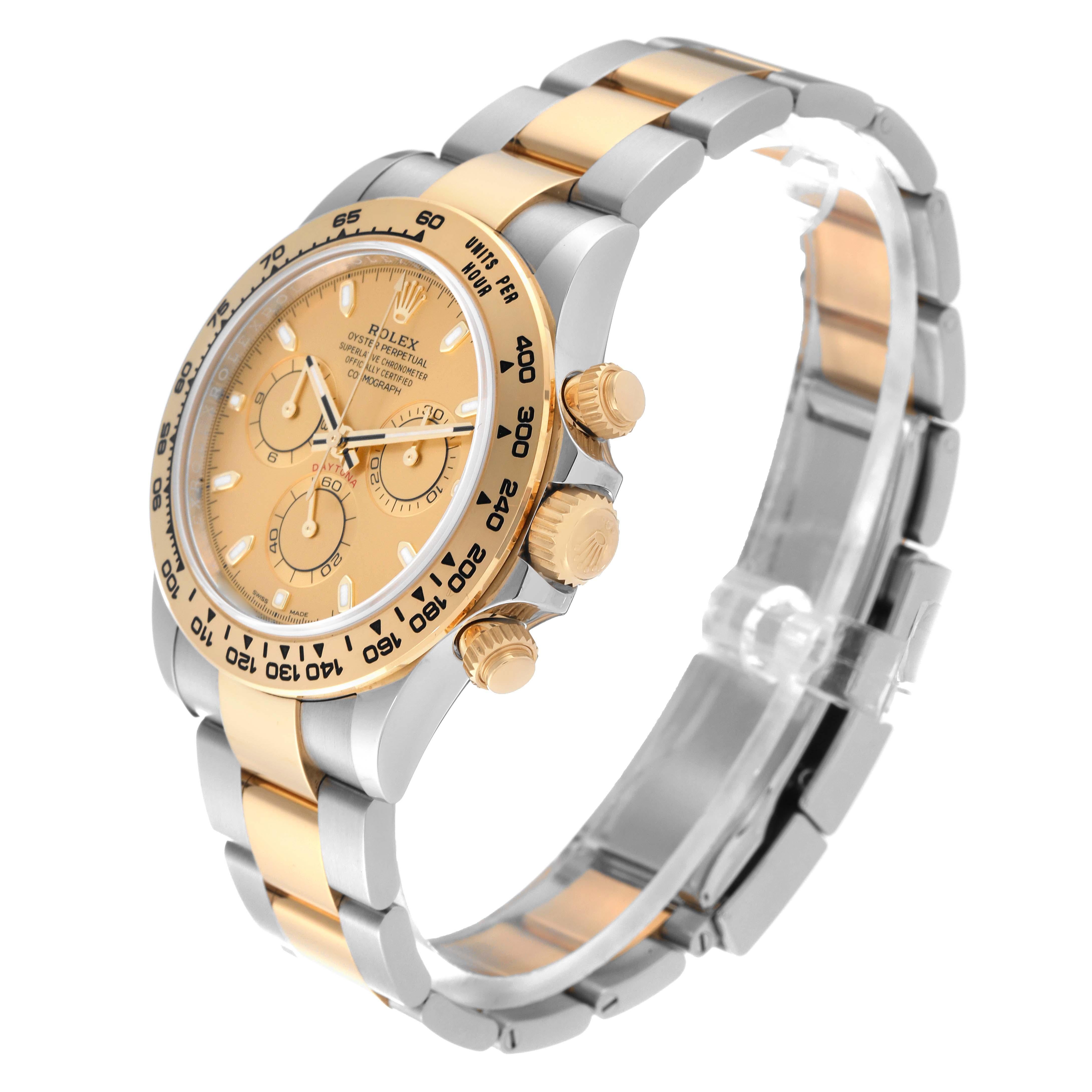 Rolex Daytona Champagne Dial Steel Yellow Gold Mens Watch 116503 Box Card For Sale 1