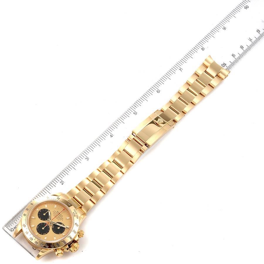 Rolex Daytona Gelbgold-Chronograph-Herrenuhr mit Champagner-Zifferblatt 116528 im Angebot 7
