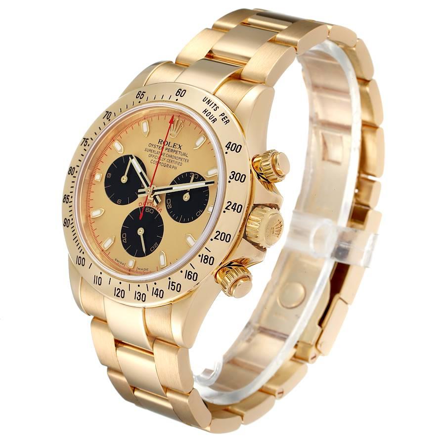 Rolex Daytona Gelbgold-Chronograph-Herrenuhr mit Champagner-Zifferblatt 116528 im Angebot 1
