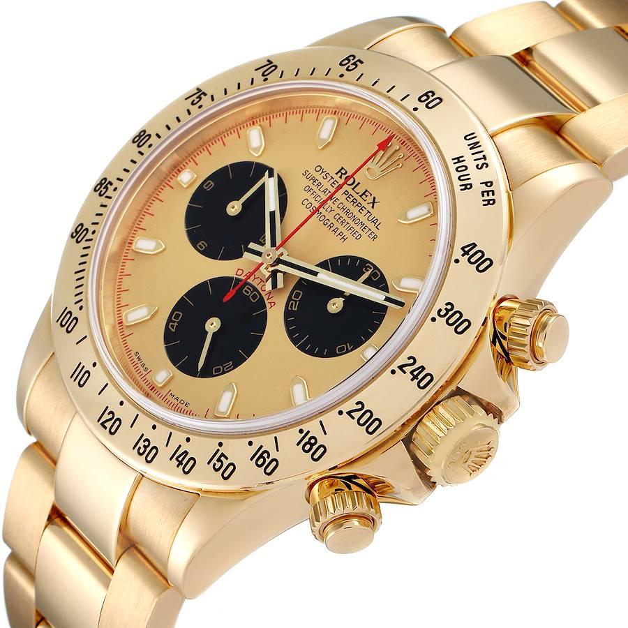 Rolex Daytona Gelbgold-Chronograph-Herrenuhr mit Champagner-Zifferblatt 116528 im Angebot 2