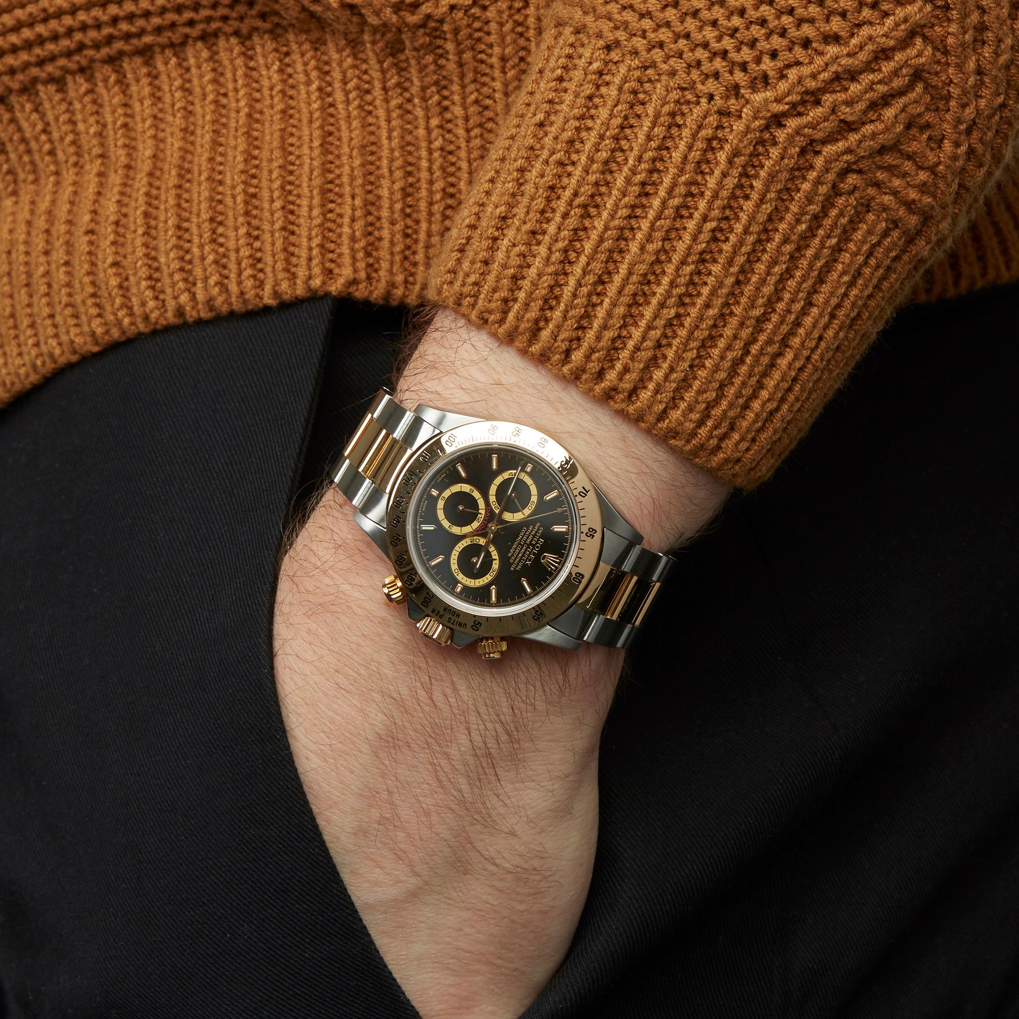 Rolex Daytona Chronograph 200 Bezel Zenith Inverted 6 Steel and Gold 16523 1
