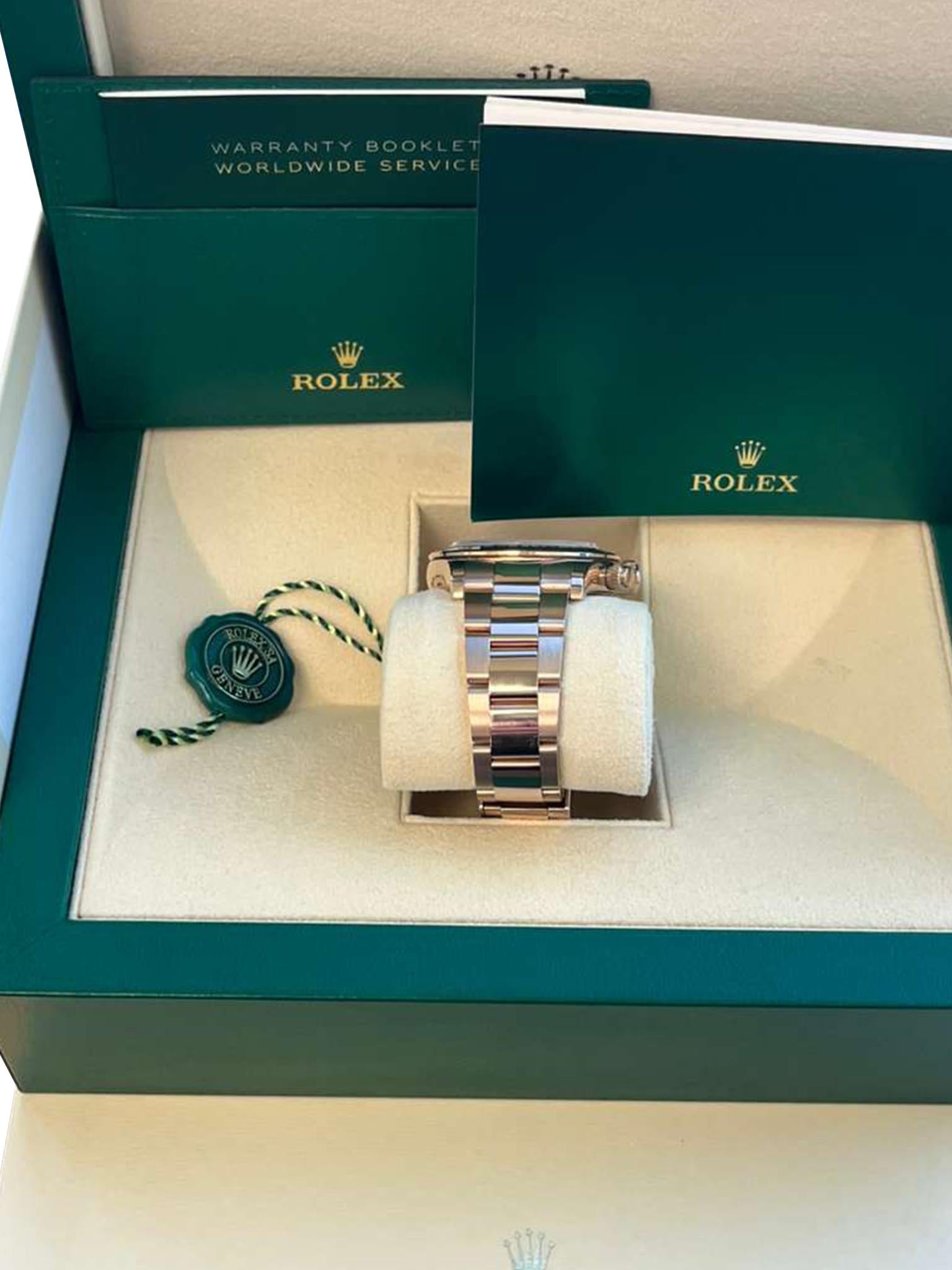 Rolex Daytona Chronograph 40mm Black Dial 18K Rose Gold Mens Watch 116505 en vente 14
