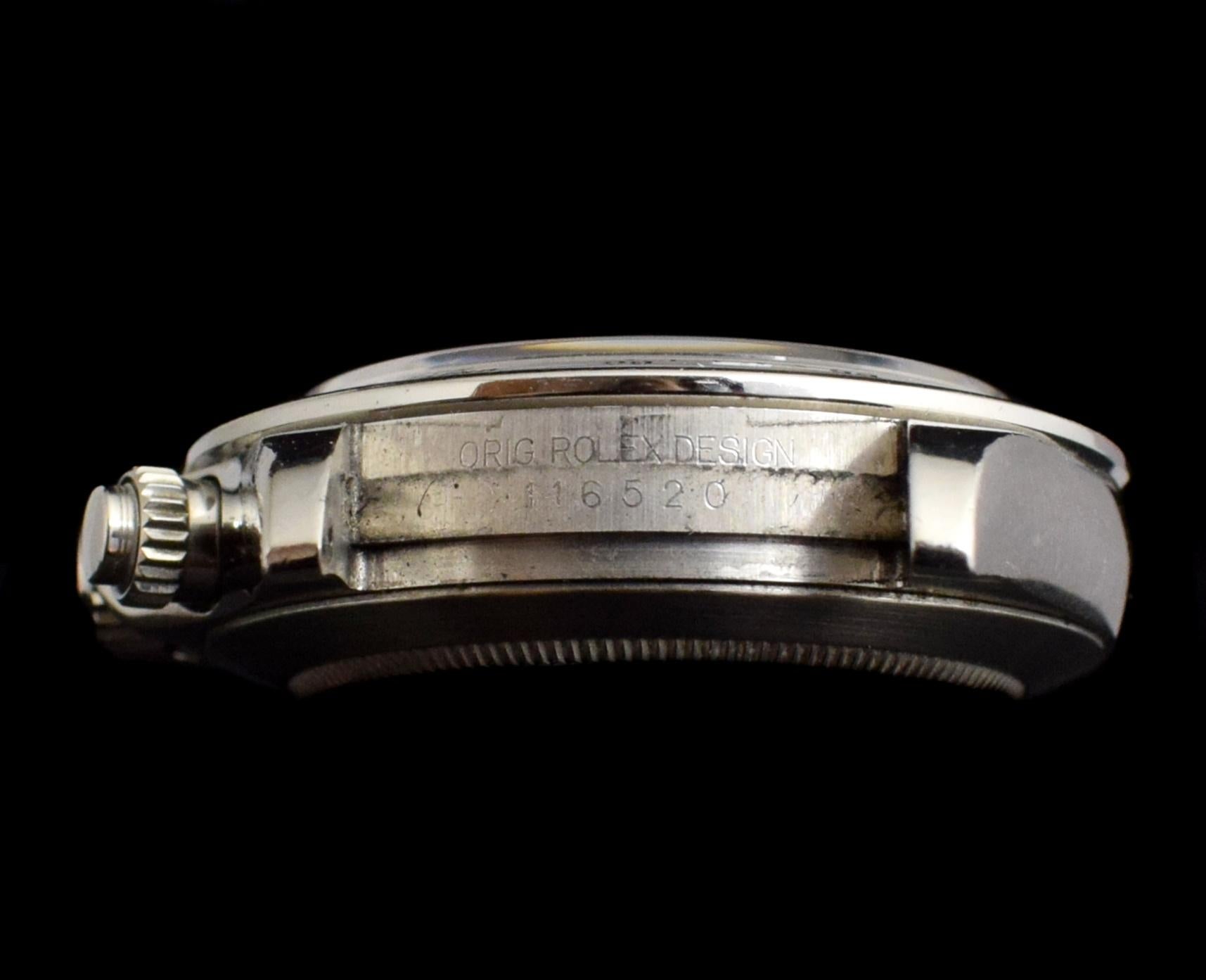 Men's Rolex Daytona Chronograph Black APH Dial 116520 Steel Watch Box & Paper 2012