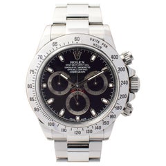 Rolex Daytona Chronograph Black APH Dial 116520 Steel Watch Box & Paper 2012