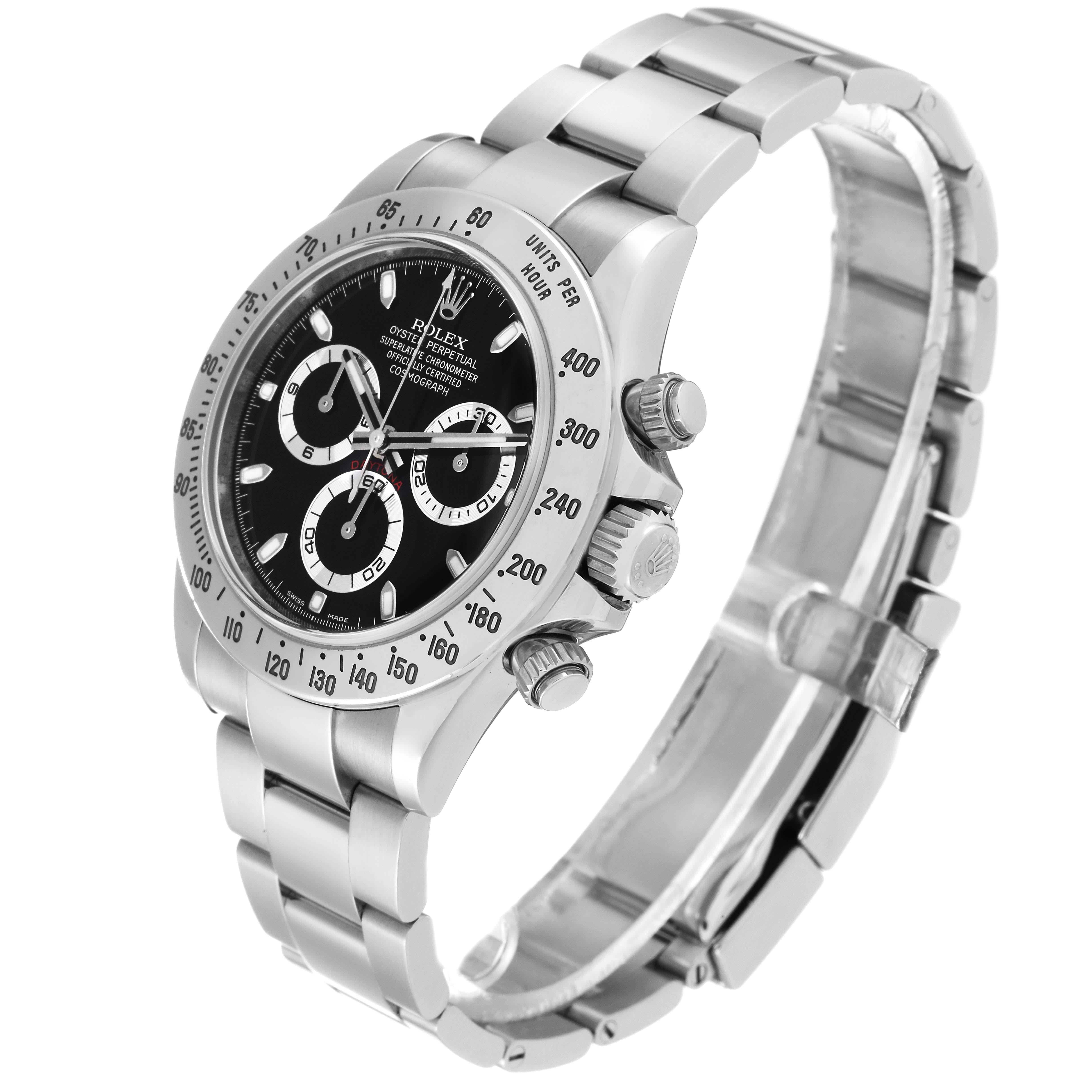 Rolex Daytona Chronograph Black Dial Steel Mens Watch 116520 For Sale 7