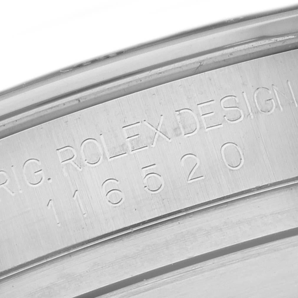 Rolex Daytona Chronograph Stahl-Herrenuhr 116520 mit schwarzem Zifferblatt im Zustand „Hervorragend“ im Angebot in Atlanta, GA