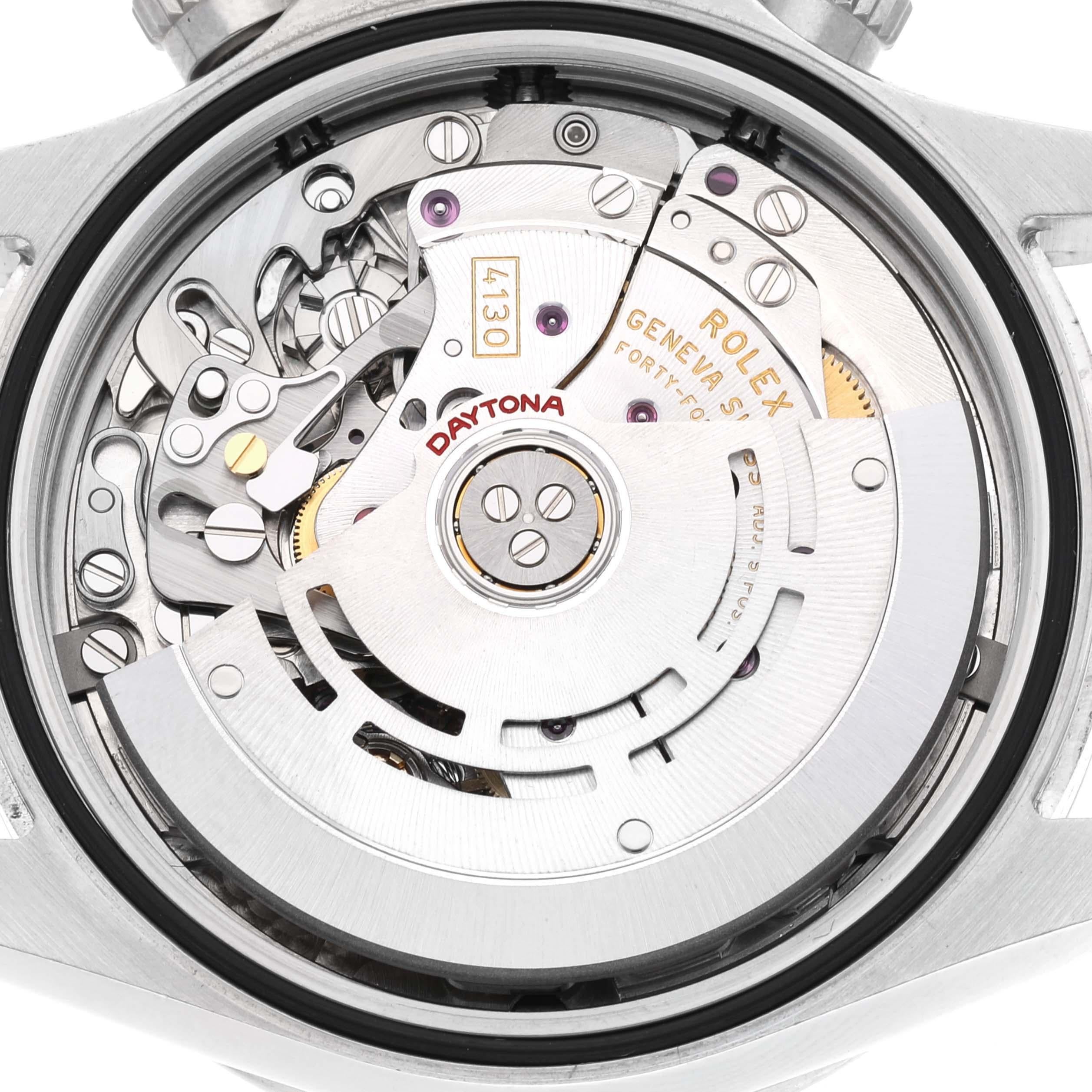 Rolex Daytona Chronograph Stahl-Herrenuhr 116520 mit schwarzem Zifferblatt im Angebot 1