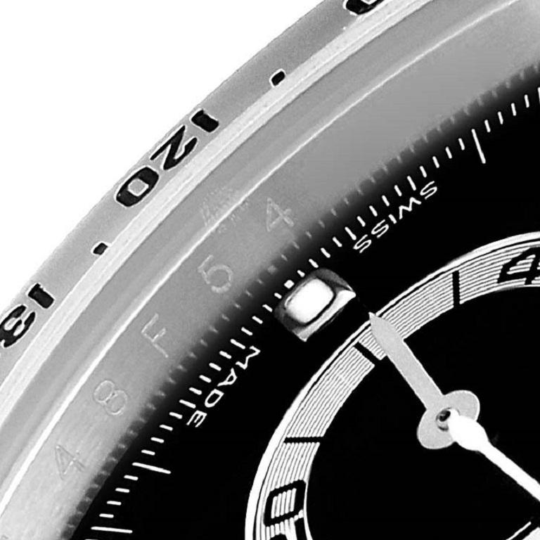 Rolex Daytona Chronograph Stahl-Herrenuhr 116520 mit schwarzem Zifferblatt im Angebot 2