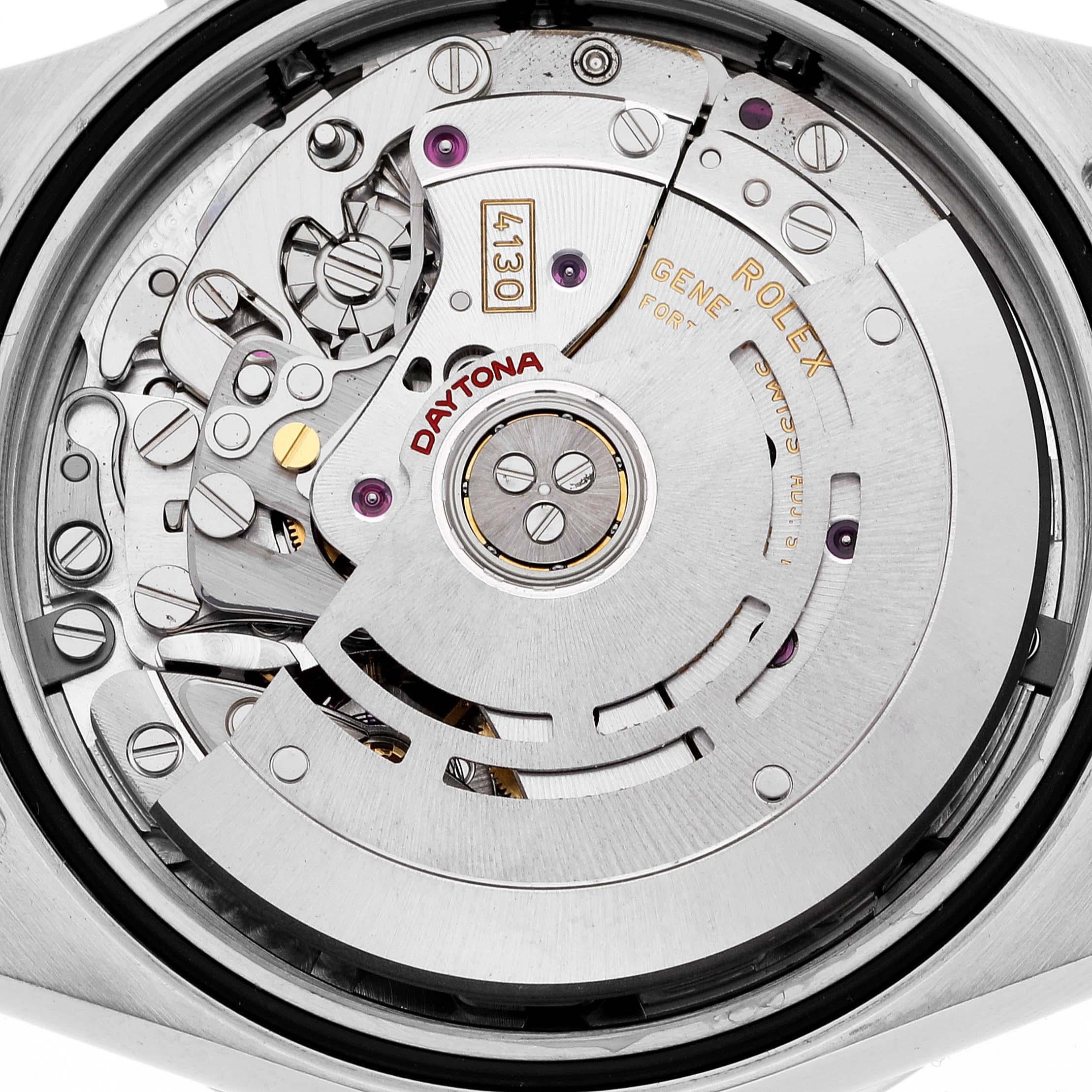 Rolex Daytona Chronograph Stahl-Herrenuhr 116520 mit schwarzem Zifferblatt im Angebot 6