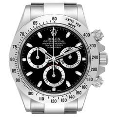 Rolex Daytona Chronograph Black Dial Steel Mens Watch 116520