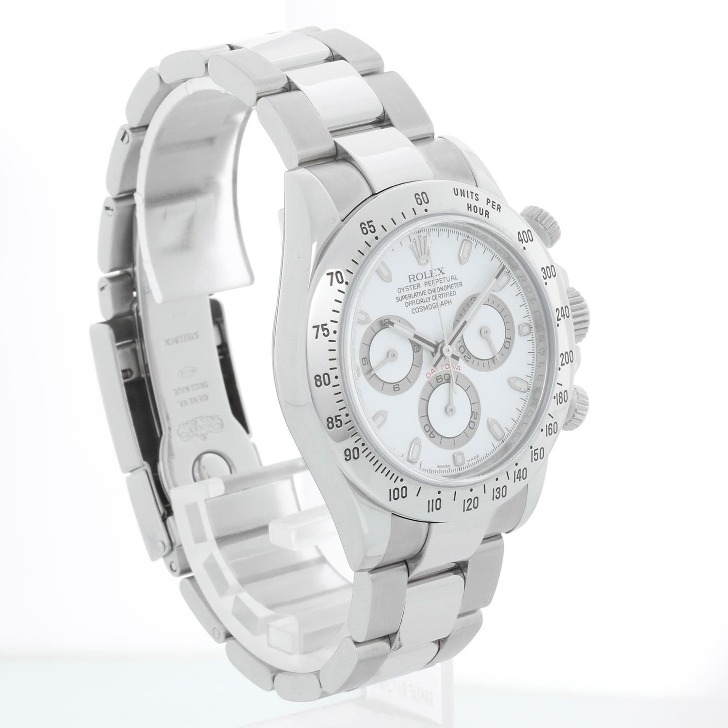 Rolex Daytona  Chronograph  Men's Stainless Steel Watch 116520 In Excellent Condition In Dallas, TX