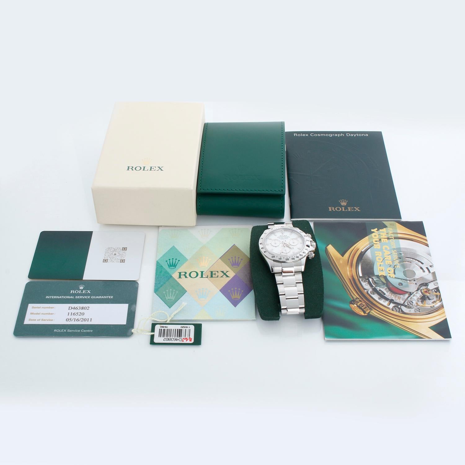 Montre Rolex Daytona Chronograph pour hommes en acier inoxydable 116520 en vente 3
