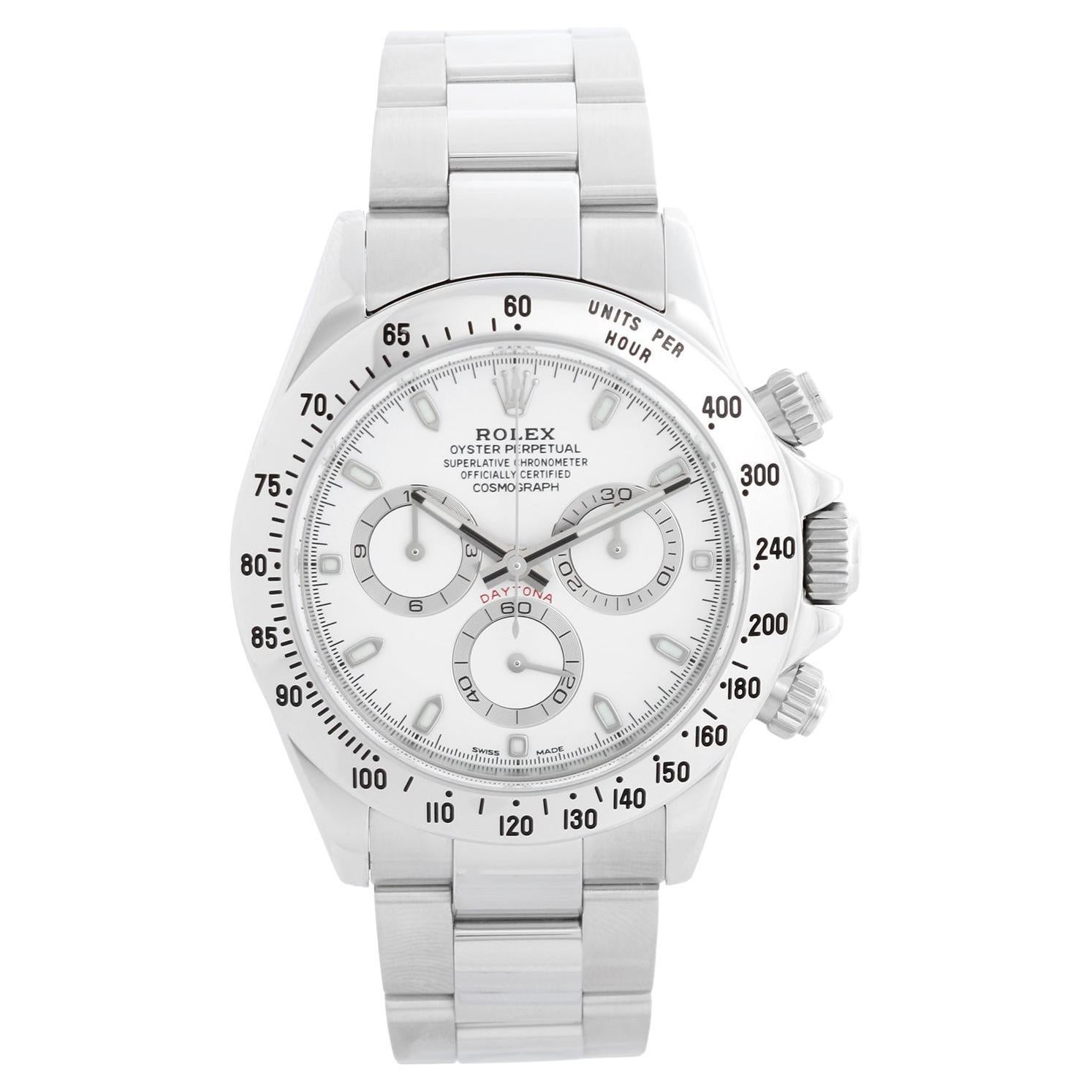 Montre Rolex Daytona Chronograph pour hommes en acier inoxydable 116520 en vente
