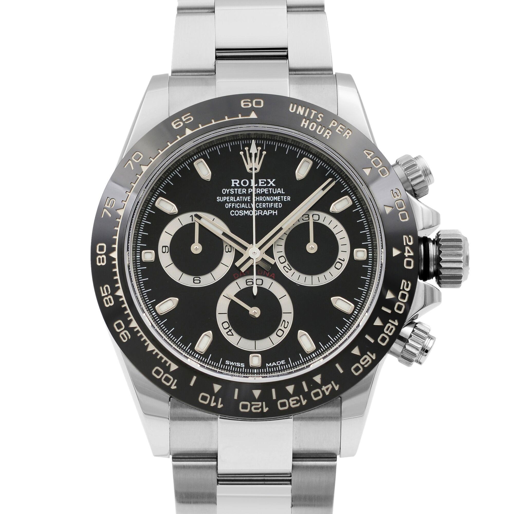 Unworn. 2022 Card. Box and papers. 

Brand: Rolex  Type: Wristwatch  Department: Men  Model Number: 116500LN  Country/Region of Manufacture: Switzerland  Style: Luxury  Model: Rolex Daytona 116500LN  Vintage: No  Movement: Mechanical (Automatic) 