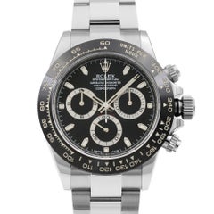 Rolex Montre chronographe Daytona automatique avec cadran en acier et céramique noire pour hommes 116500LN