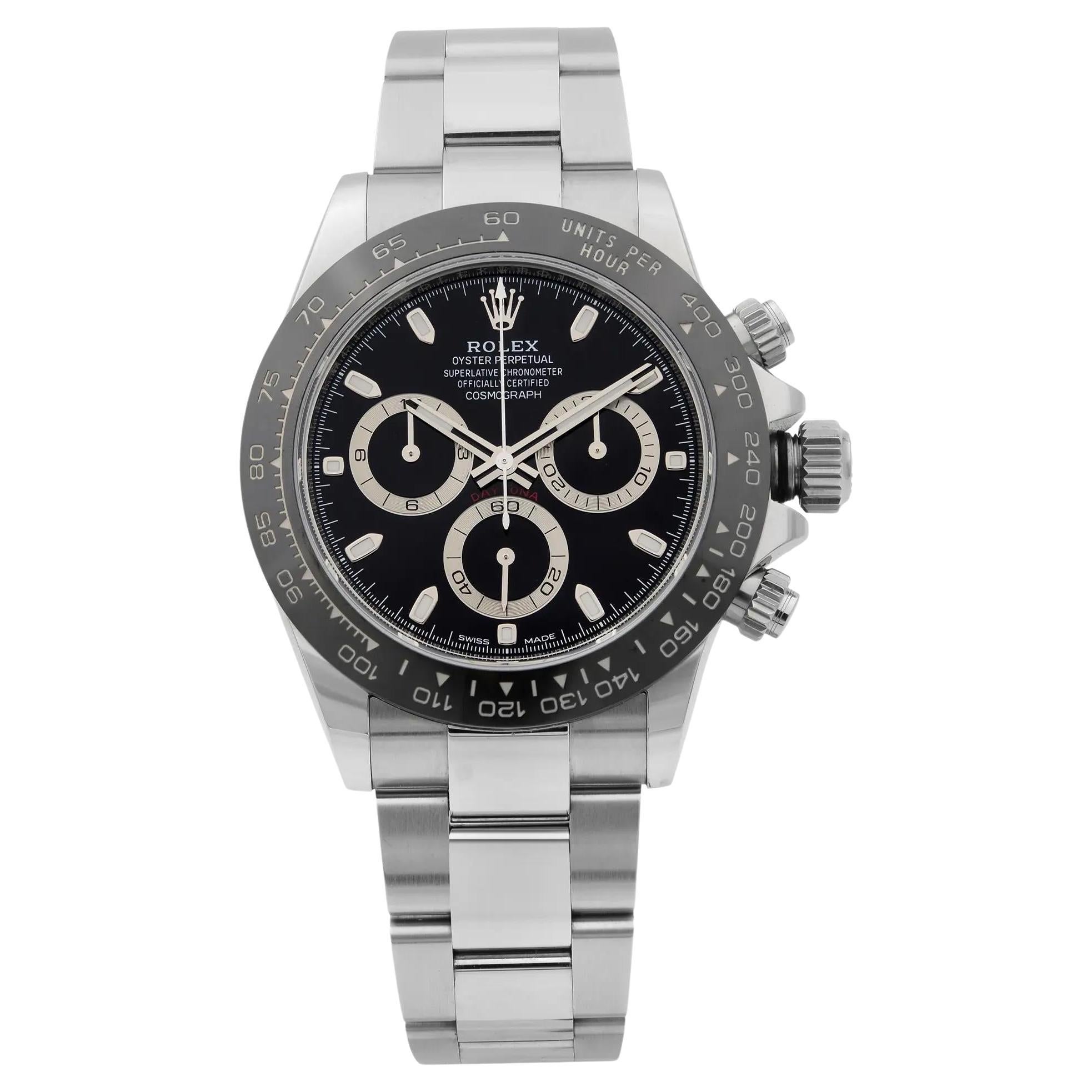 Rolex Daytona Chronograph Steel Ceramic Black Dial Automatic Watch 116500LN B/P